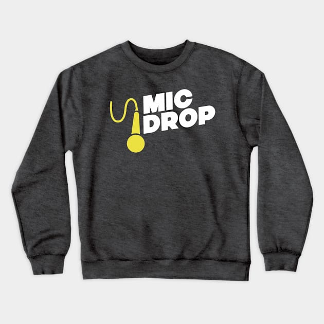 Mic Drop NZ (White Text) Crewneck Sweatshirt by Mic Drop